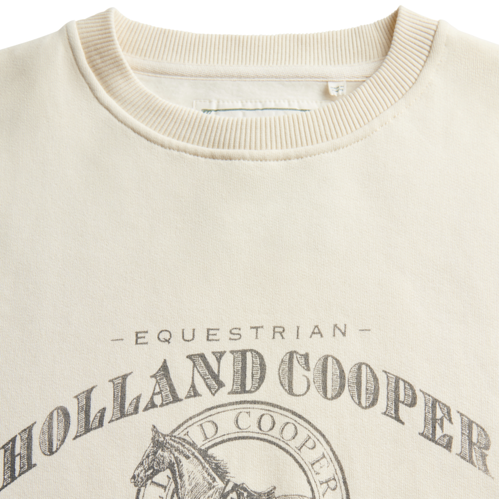 Holland Cooper Ladies Appaloosa Crew Neck Sweat - Ecru