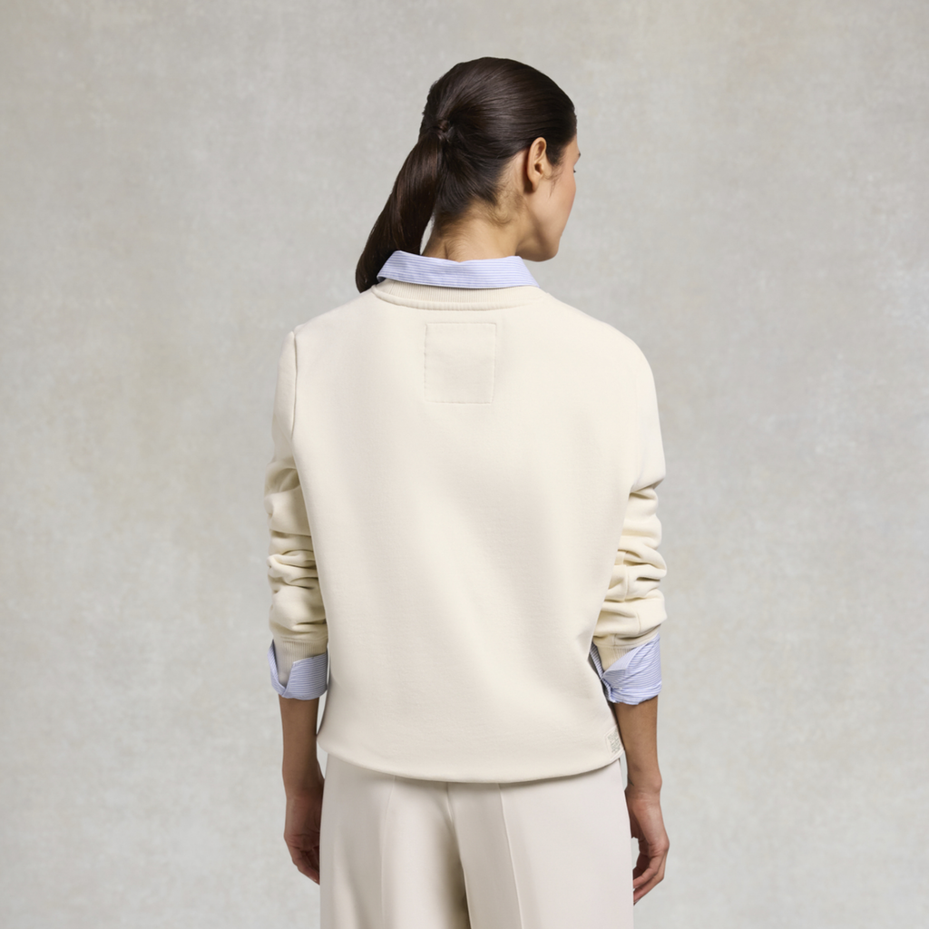 Holland Cooper Ladies Appaloosa Crew Neck Sweat - Ecru