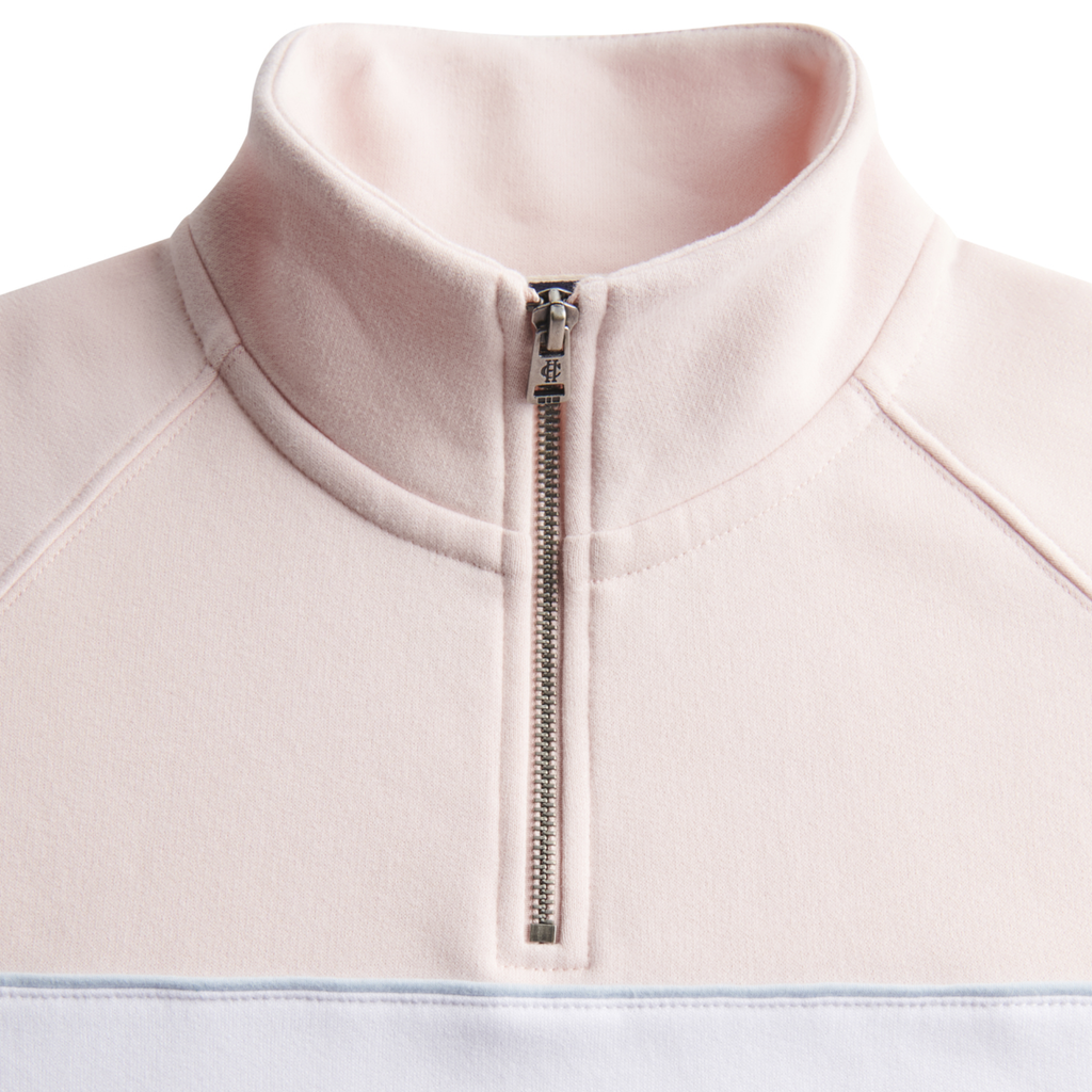 Holland Cooper Ladies Sporting Heritage Zip Henley - Pink