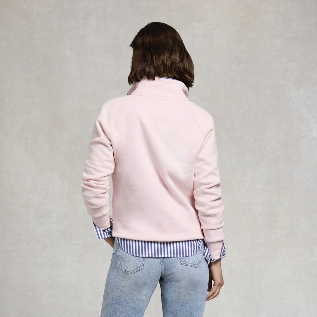 Holland Cooper Ladies Sporting Heritage Zip Henley - Pink
