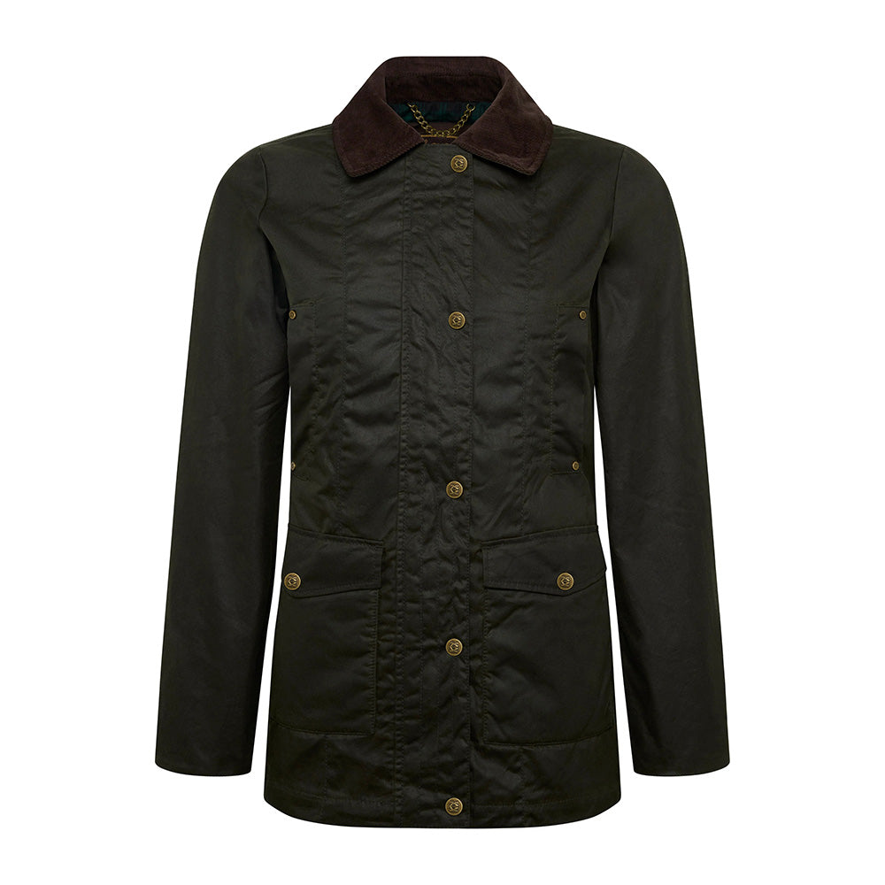 Holland Cooper Ladies Classic Waxed Jacket - Dark Olive