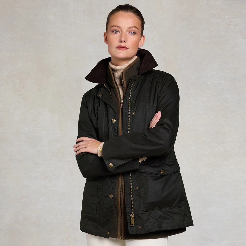 Holland Cooper Ladies Classic Waxed Jacket - Dark Olive
