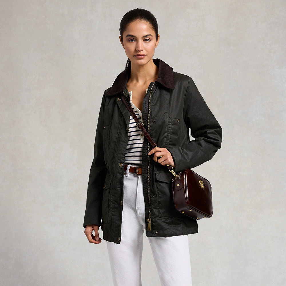 Holland Cooper Ladies Classic Waxed Jacket - Dark Olive