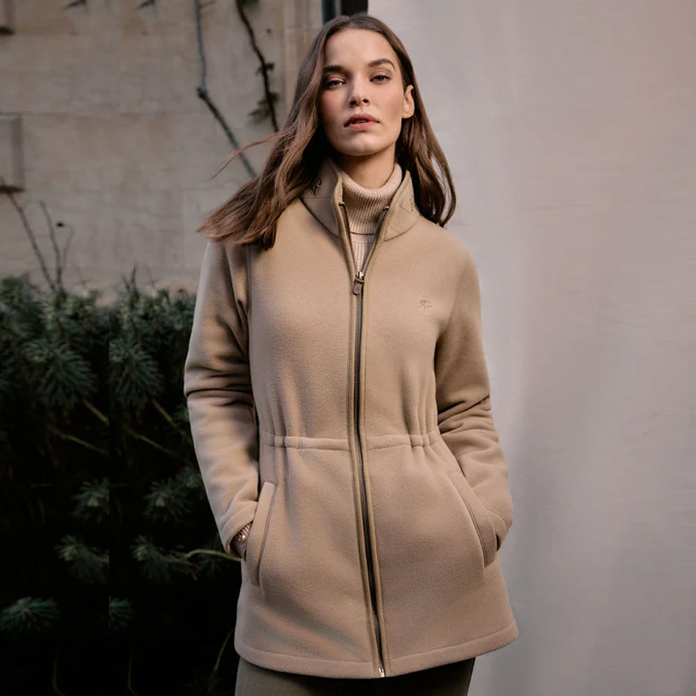 Holland Cooper Ladies Country Longline Fleece - Sand