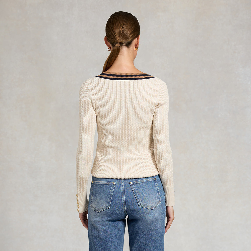 Holland Cooper Ladies Zoe Knit - Almond