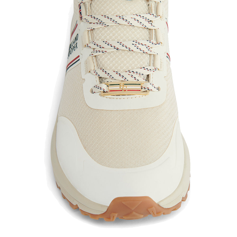 Holland Cooper Ladies Burghley Waterproof Trainer - Ecru