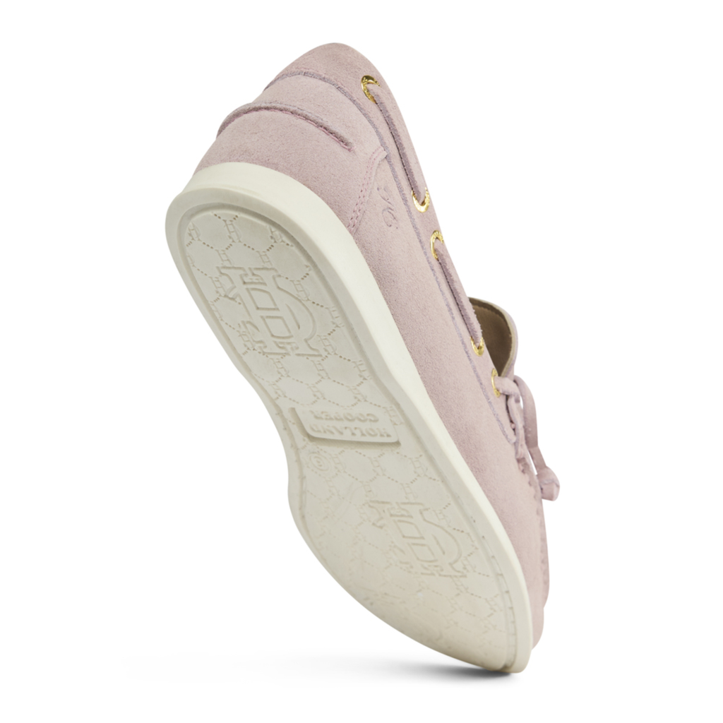 Holland Cooper Ladies Deck Shoe - Blush Suede