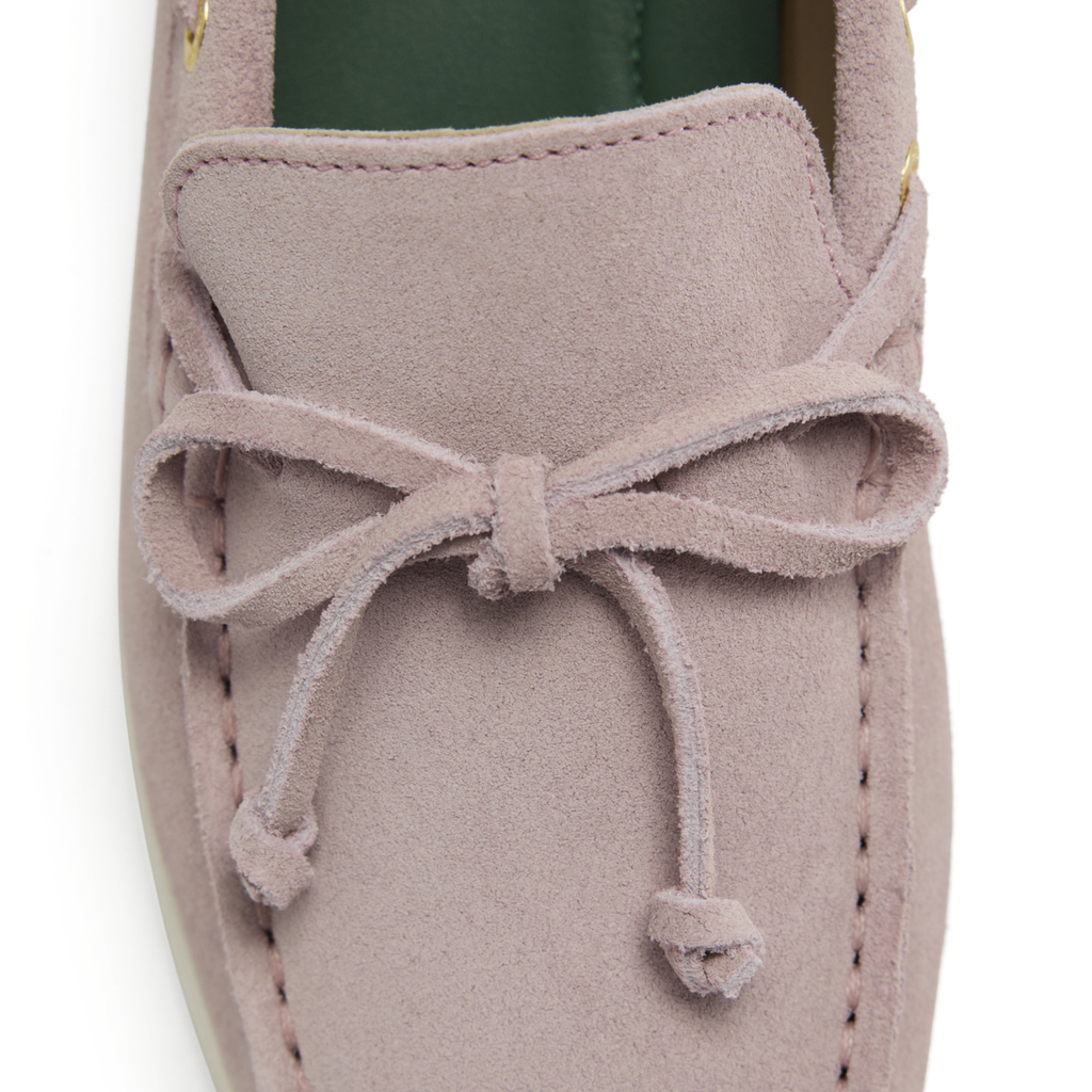 Holland Cooper Ladies Deck Shoe - Blush Suede