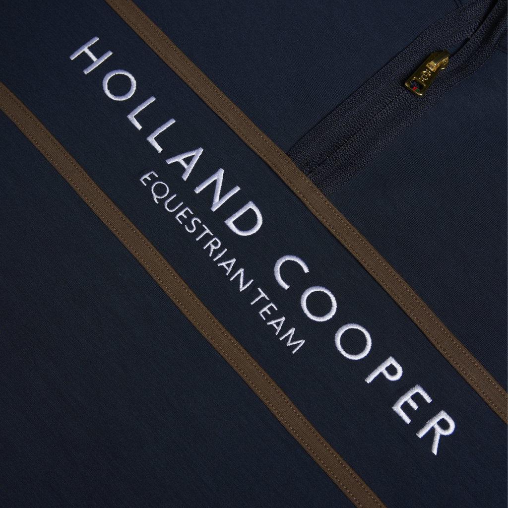 Holland Cooper Ladies Equestrian Quarter Zip Neck Sweat - Ink Navy