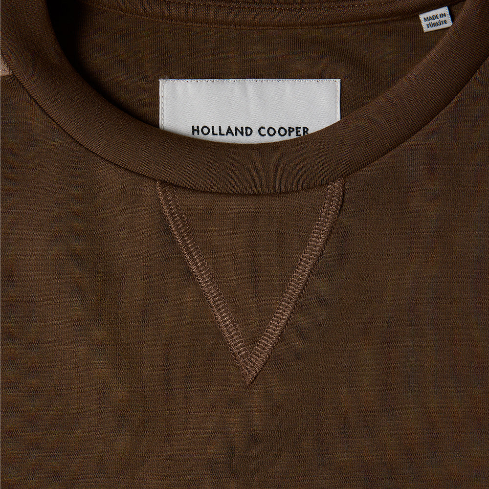 Holland Cooper Ladies Equestrian Crew Neck Sweat - Chestnut