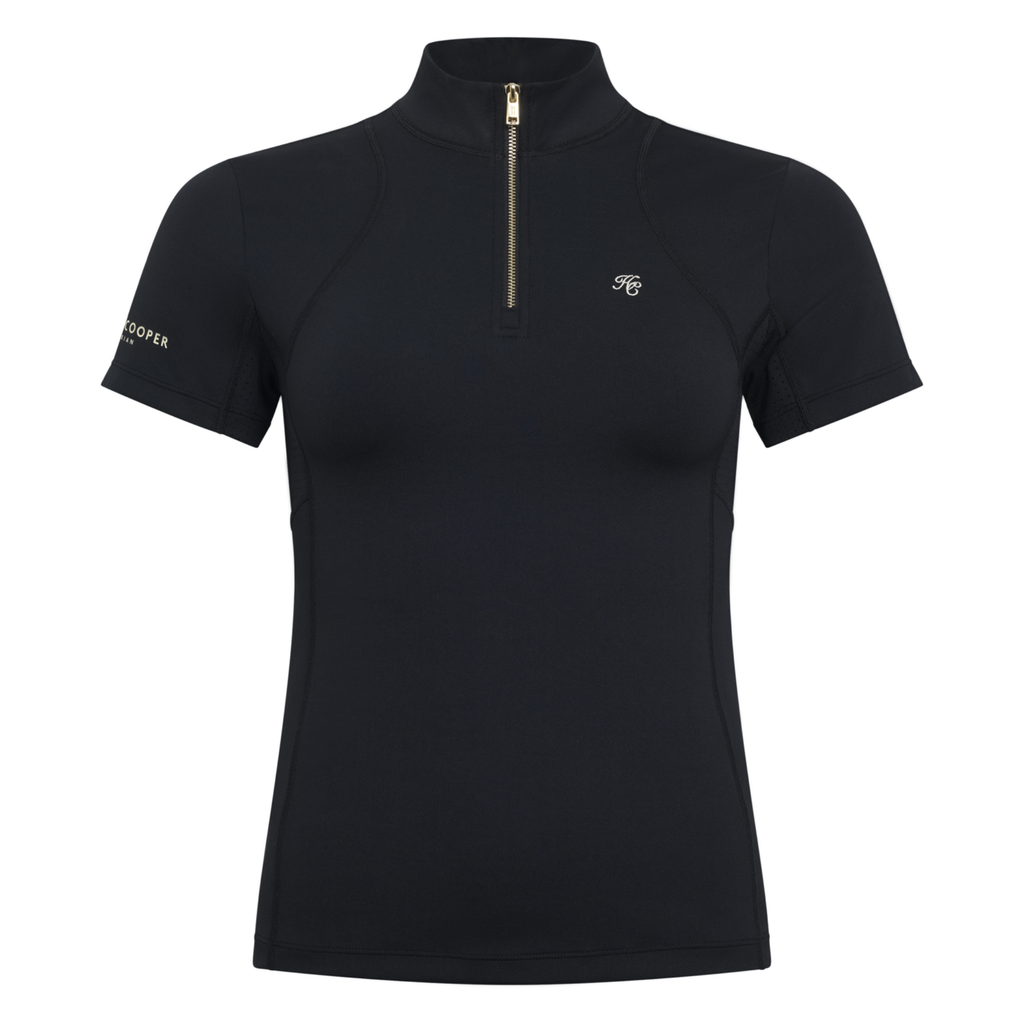 Holland Cooper Ladies Chiltern Short Sleeve Base Layer - Black