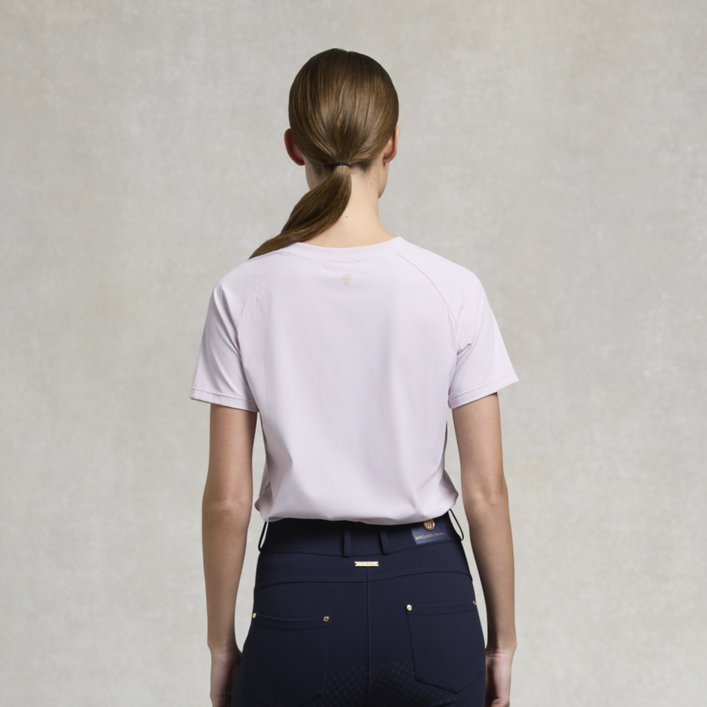 Holland Cooper Ladies Chiltern Crew Neck Tee - Dawn Pink