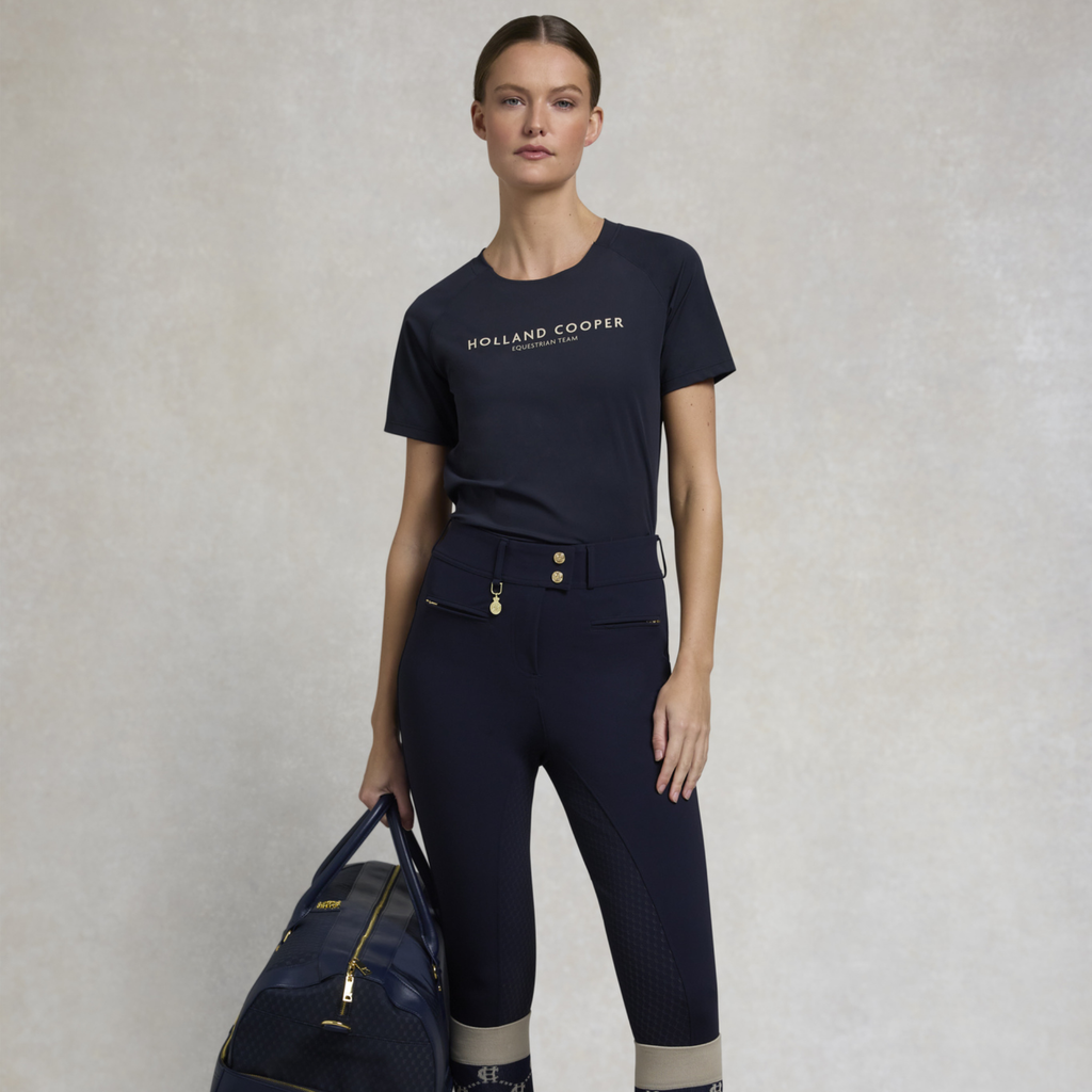 Holland Cooper Ladies Chiltern Crew Neck Tee - Ink Navy