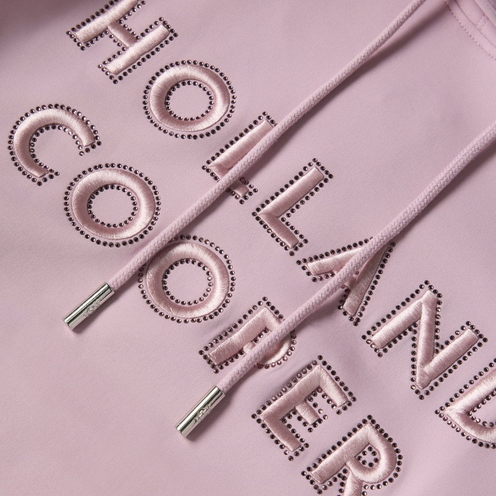 Holland Cooper Ladies Crystal Hoodie - Dawn Pink
