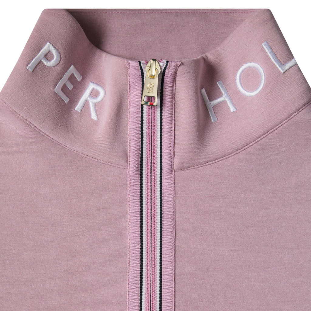 Holland Cooper Ladies Windsor Quarter Zip Sweat - Dawn Pink