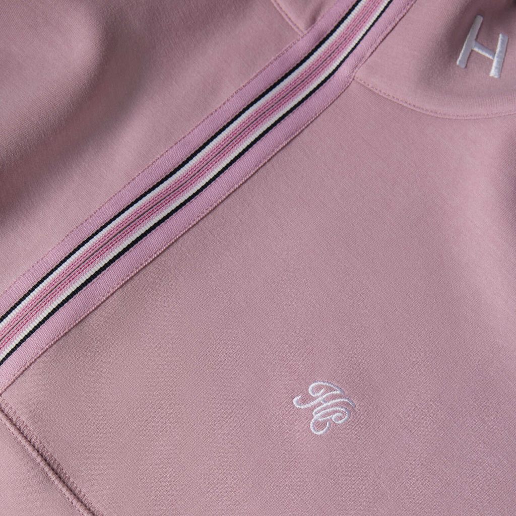 Holland Cooper Ladies Windsor Quarter Zip Sweat - Dawn Pink