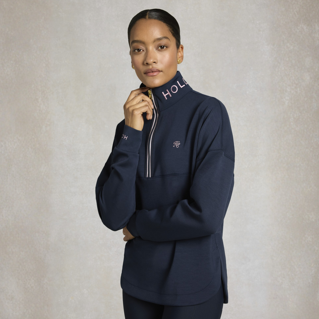 Holland Cooper Ladies Windsor Quarter Zip Sweat - Ink Navy