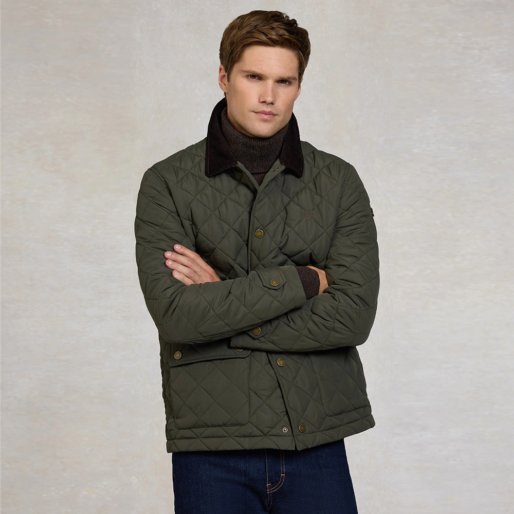 Holland Cooper Mens Quilted Liner Jacket - Army Khaki