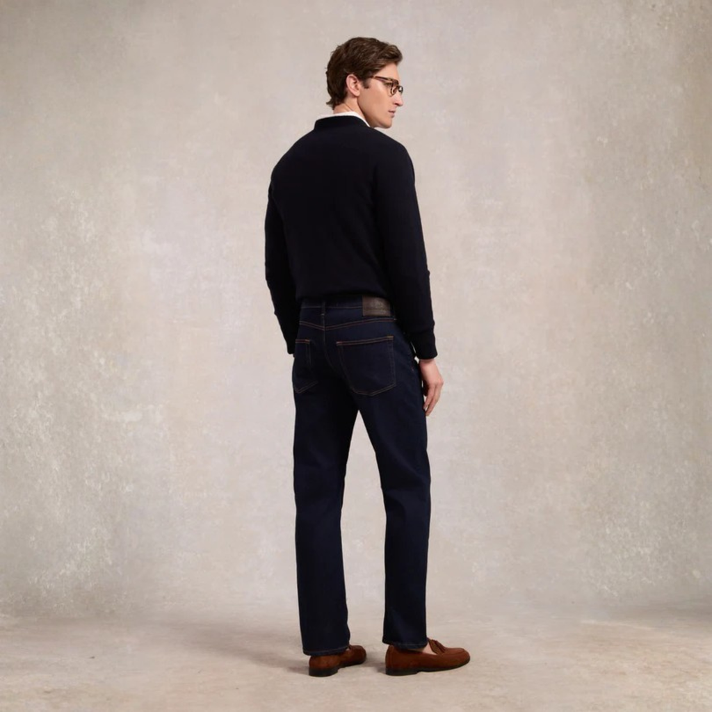 Holland Cooper Mens Classic Straight Jean - Dark Indigo