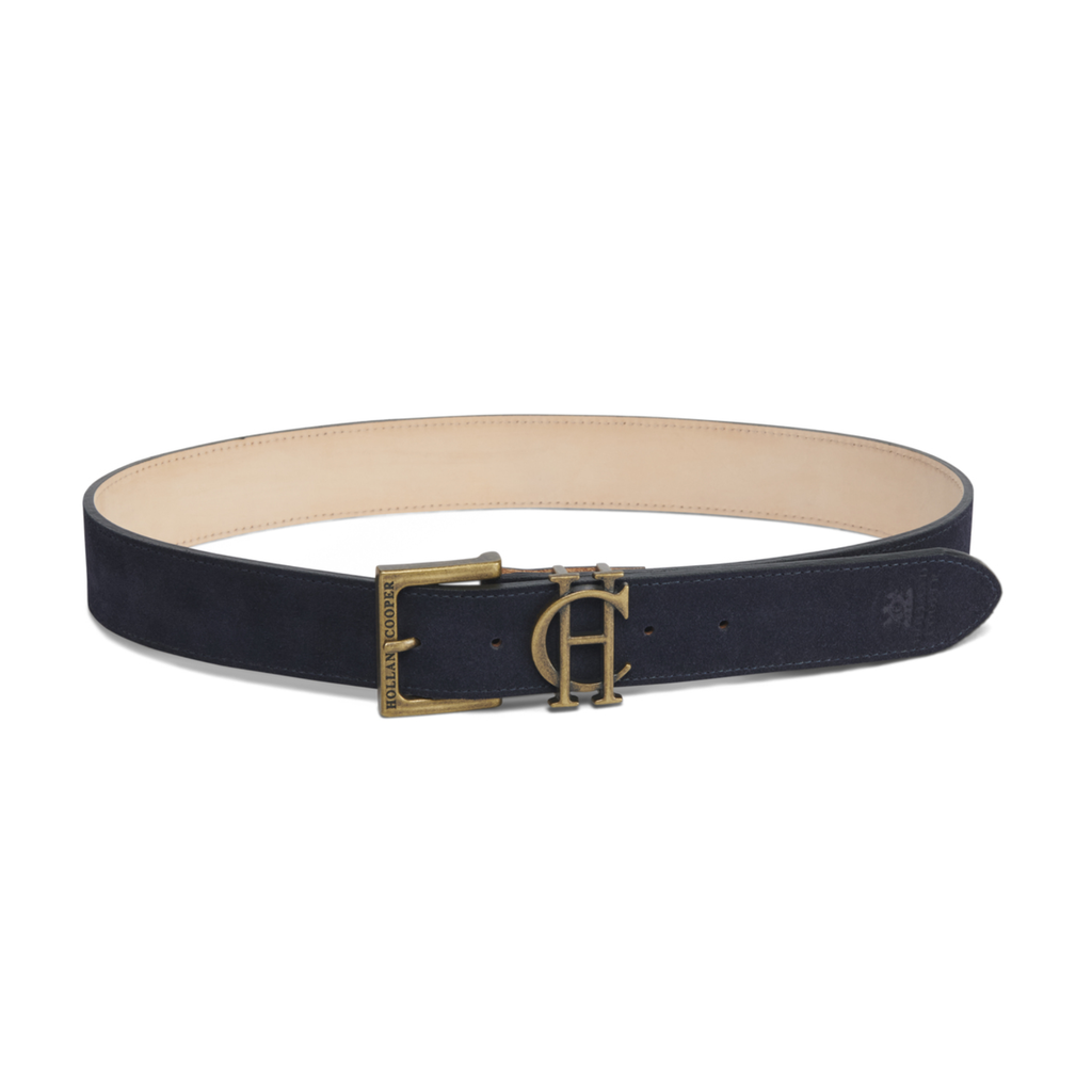 Holland Cooper Mens Classic Belt - Navy Suede