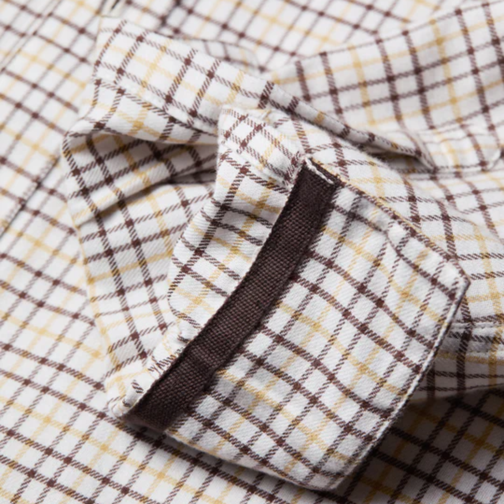 Holland Cooper Mens Classic Button Down Shirt - Cheltenham Camel Check