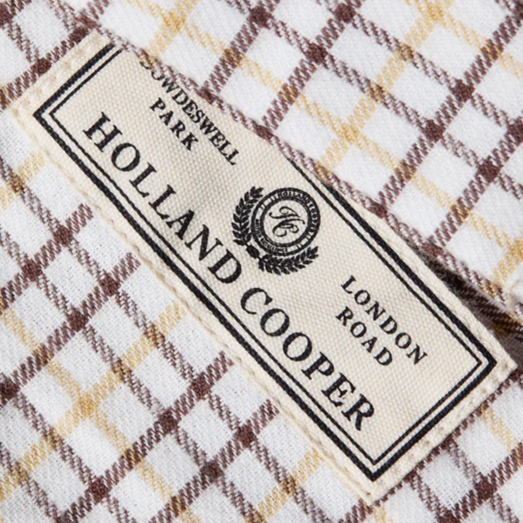 Holland Cooper Mens Classic Button Down Shirt - Cheltenham Camel Check