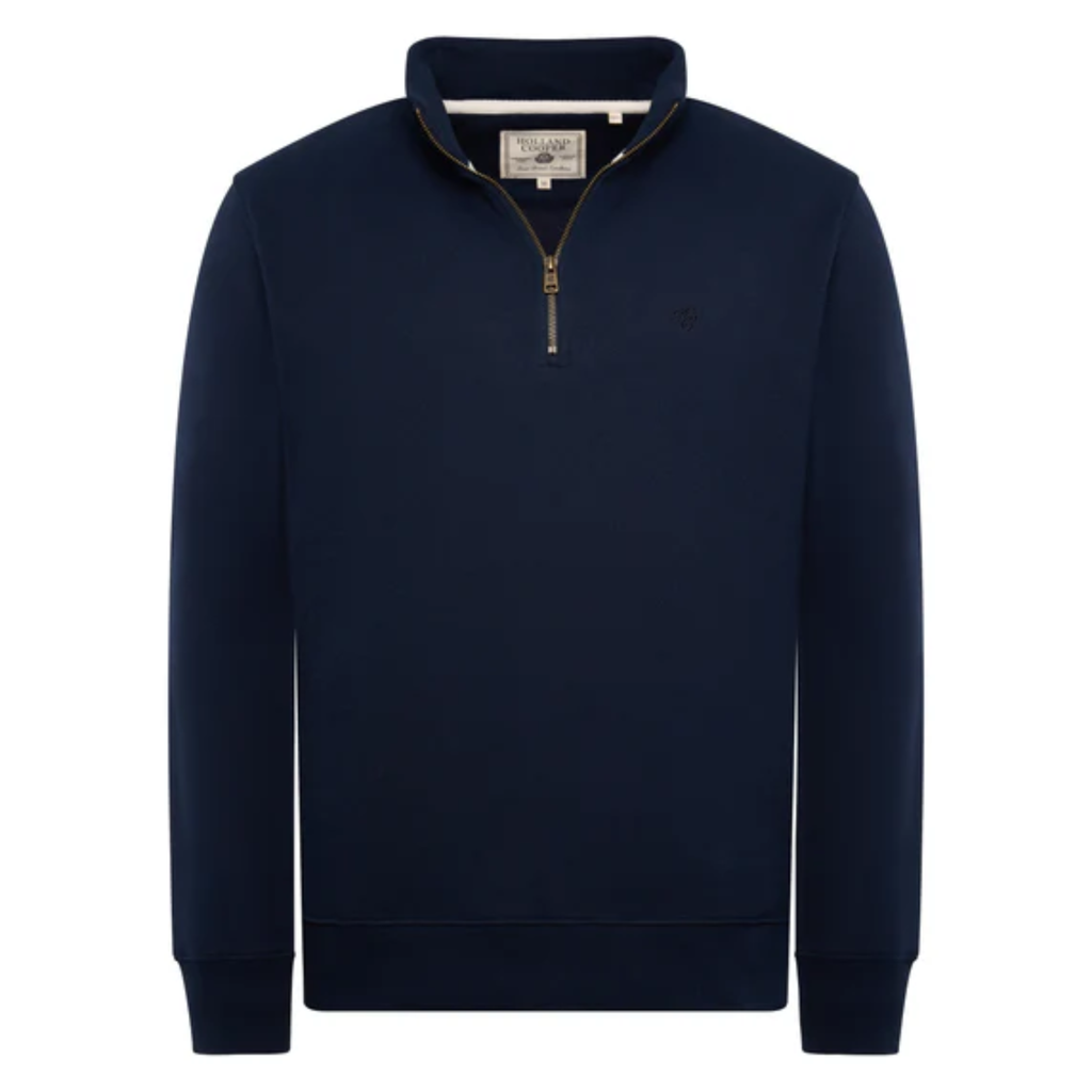 Holland Cooper Mens Quarter Zip Sweat - Ink Navy