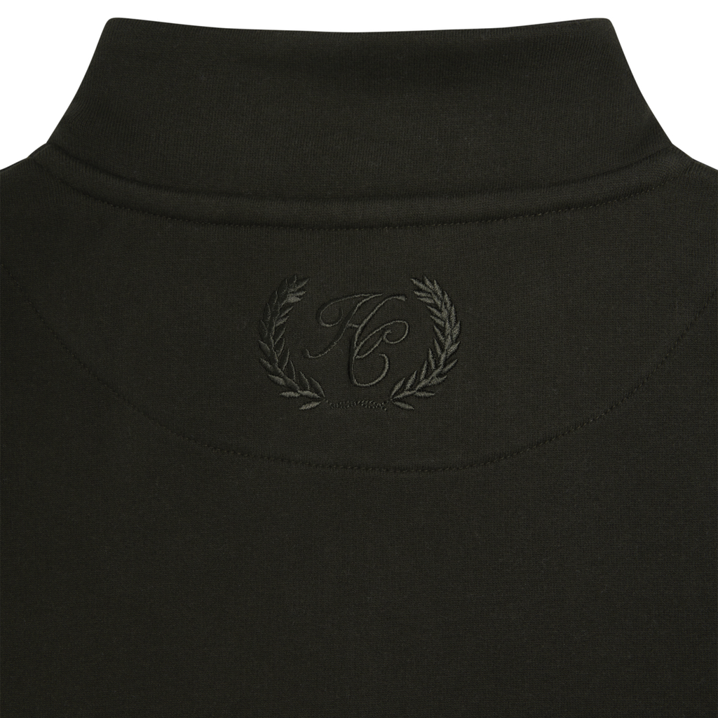 Holland Cooper Mens Sporting Goods Zip Henley - Racing Green