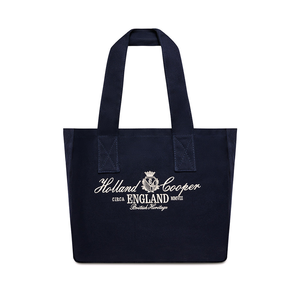 Holland Cooper Ladies Essential Tote Bag - Navy Ecru