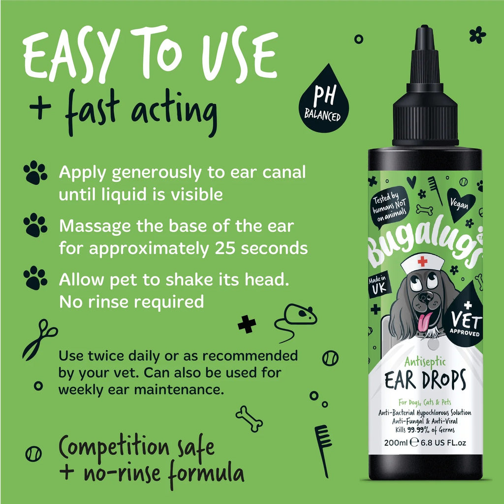 Bugalugs Antiseptic Ear Drops - 200ml