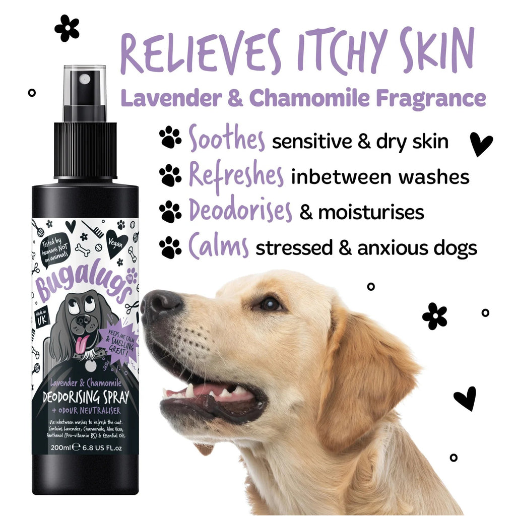 Bugalugs Lavender and Chamomile Dog Deodorising Spray - 200ml