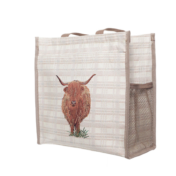 Signare Tapestry Highland Cow Shopper Bag