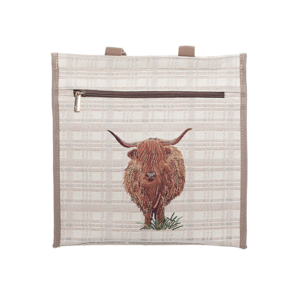 Signare Tapestry Highland Cow Shopper Bag