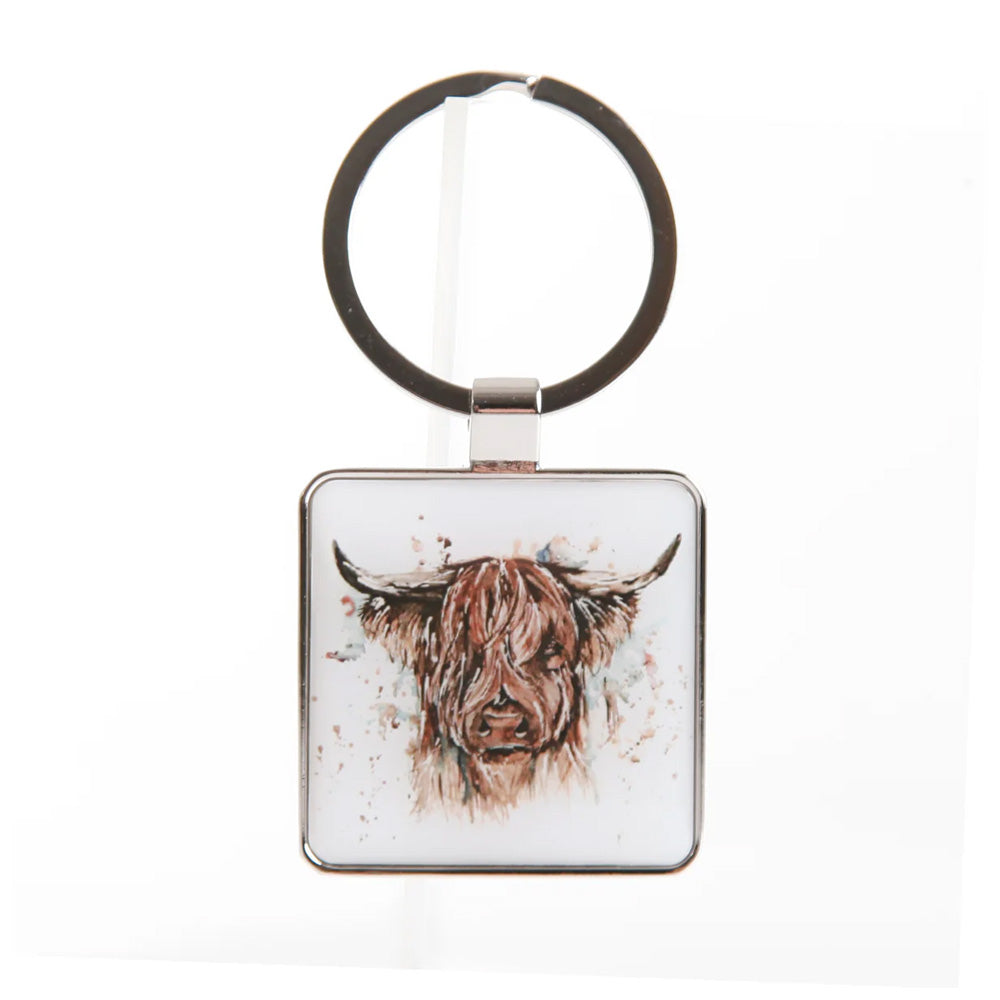 Meg Hawkins Highland Cow Keychain