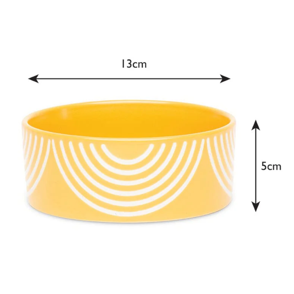 Scruffs Aztec Food Bowl - Sunflower