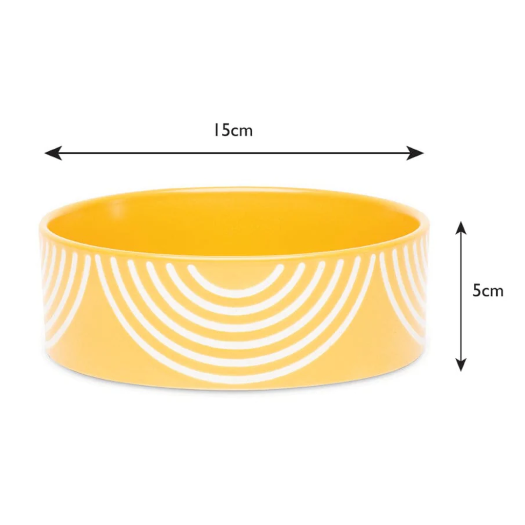 Scruffs Aztec Food Bowl - Sunflower