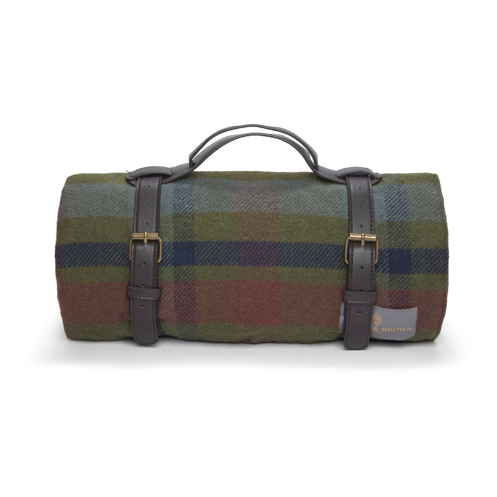 Hicks and Brown Outdoor Blanket - Green Check