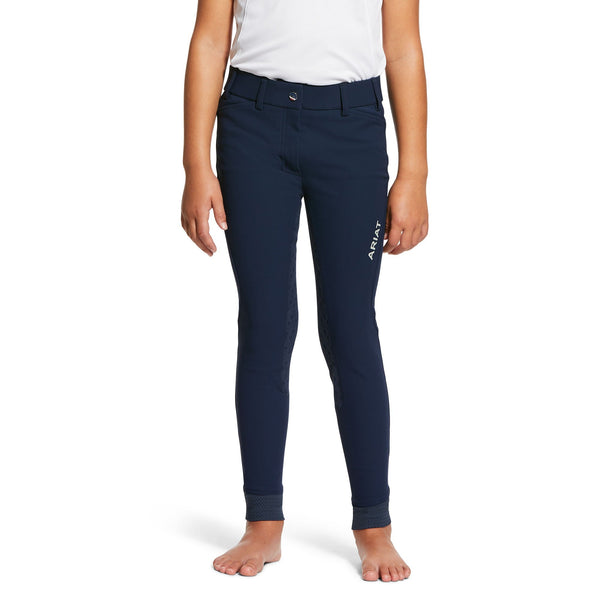 Ariat Youth Tri Factor Grip Full Seat Breech - Navy