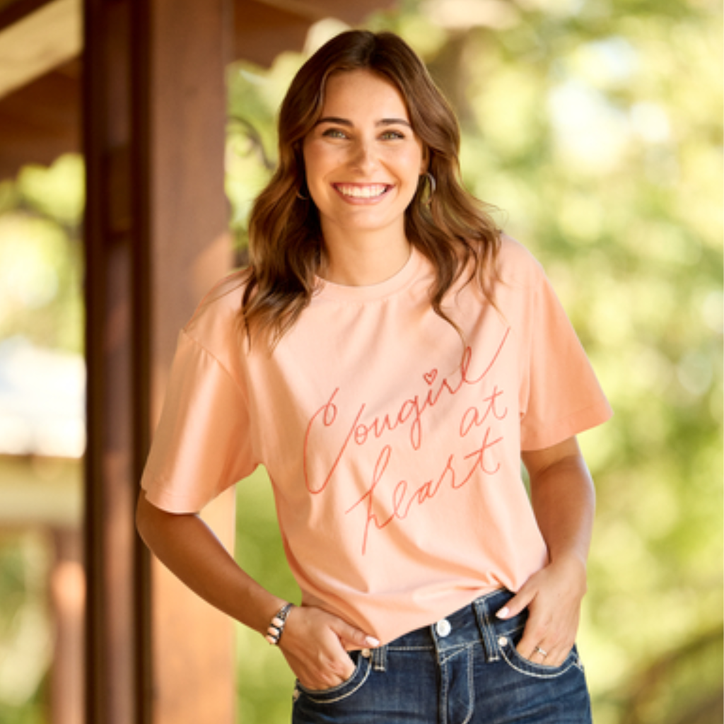 Ariat Ladies Cowgirl At Heart Tee - Tropical Peach