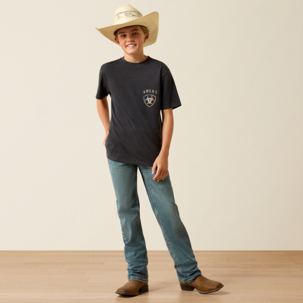 Ariat Boys American Bison Tee - Black
