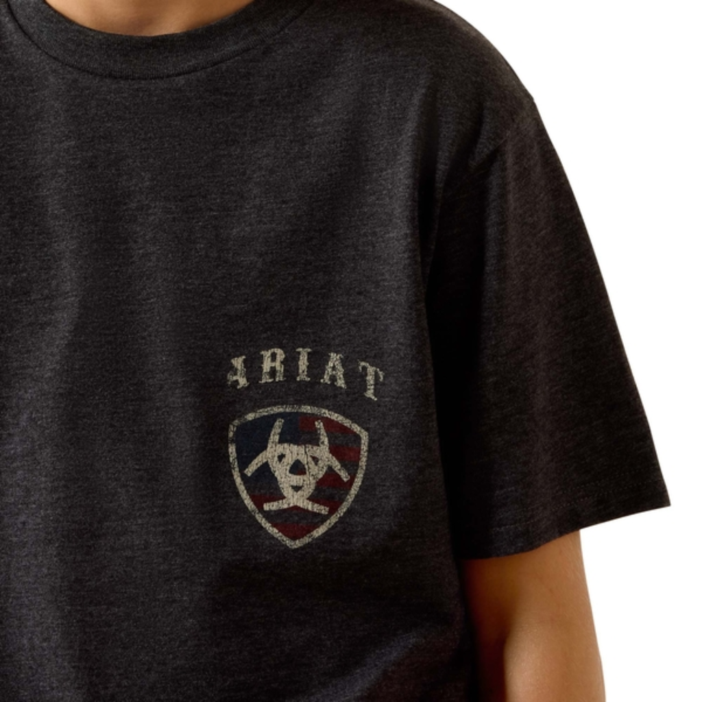 Ariat Boys American Bison Tee - Black
