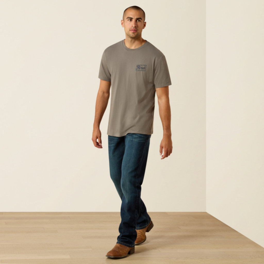 Ariat Mens Patriot Classic Tee - Smoked Pearl