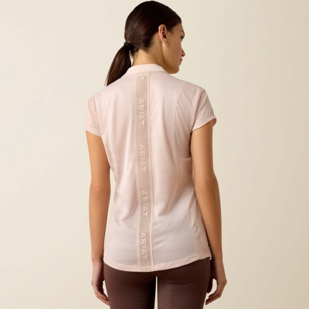 Ariat Ladies Breathe 1/2 Zip Cap Sleeve Base Layer - Sepia Rose