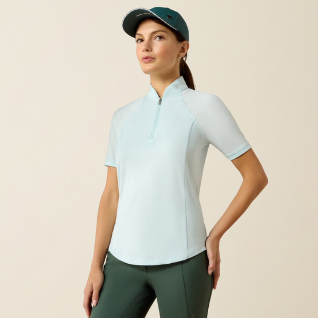 Ariat Ladies Soquel 1/4 Zip Baselayer - Starlight Blue
