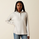 Ariat Ladies Breeze Logo 1/2 Zip Sweatshirt - Quiet Grey