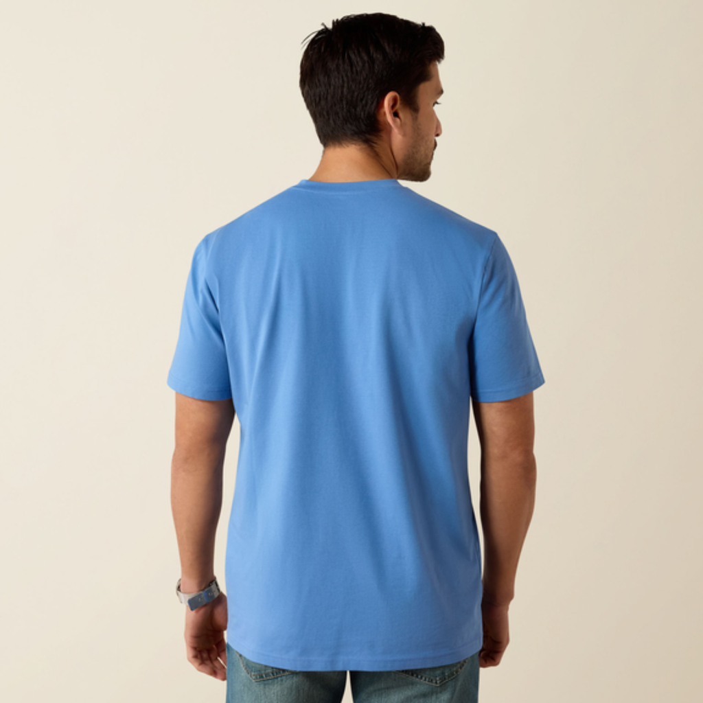 Ariat Mens Vertical Logo Tee - Riviera