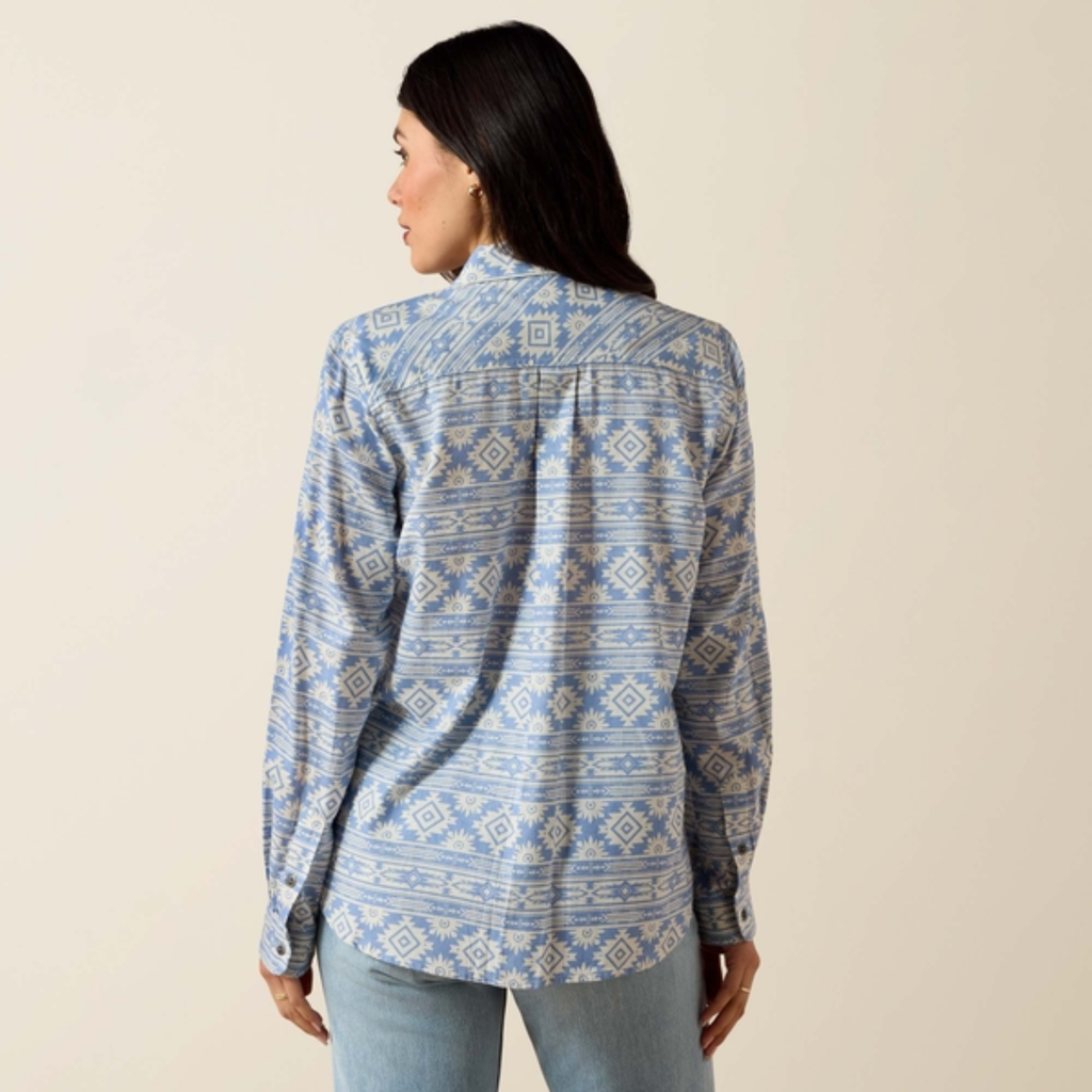 Ariat Ladies Billie Jean Shirt - Ashleigh Blue Crystal Southwest