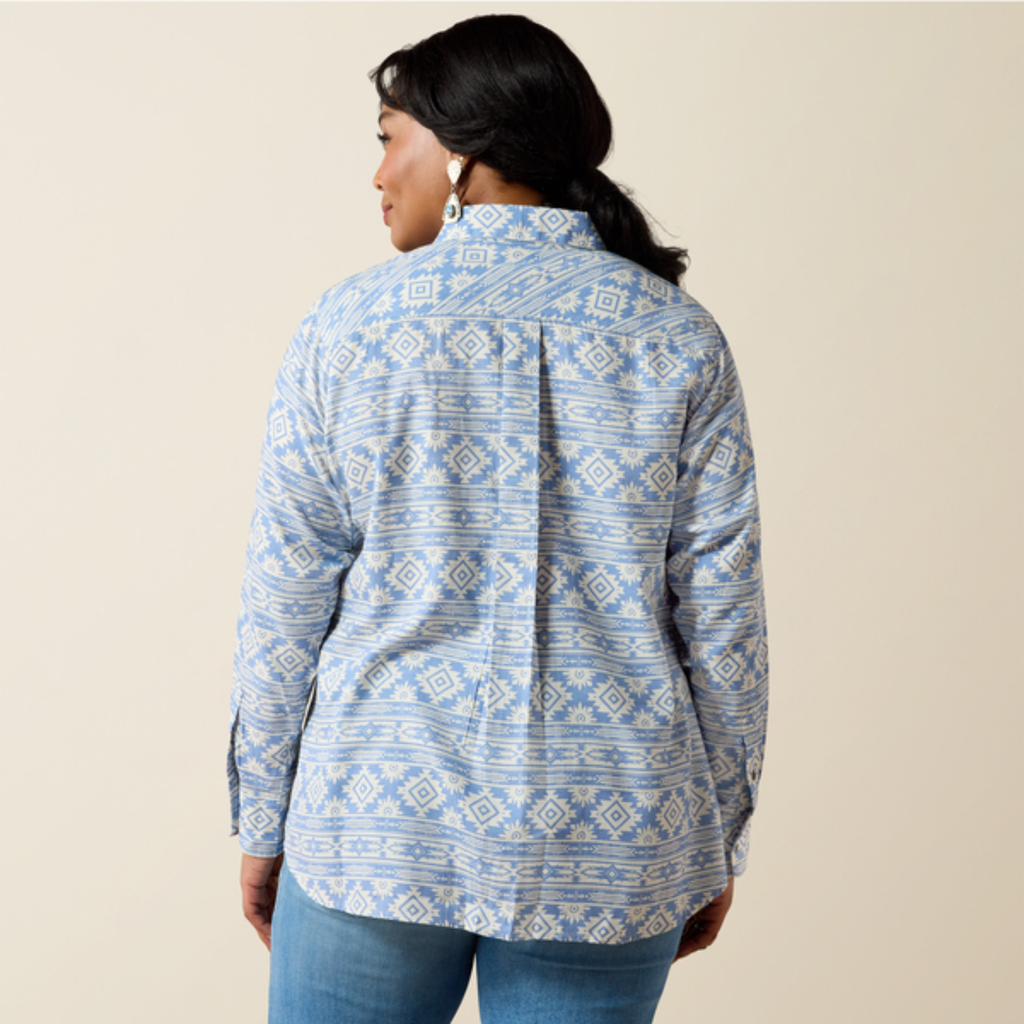 Ariat Ladies Billie Jean Shirt - Ashleigh Blue Crystal Southwest