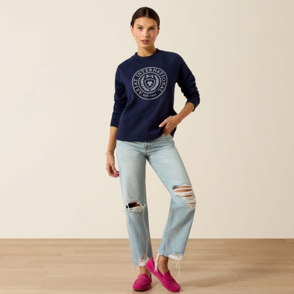 Ariat Ladies Team Martine Sweatshirt - Navy