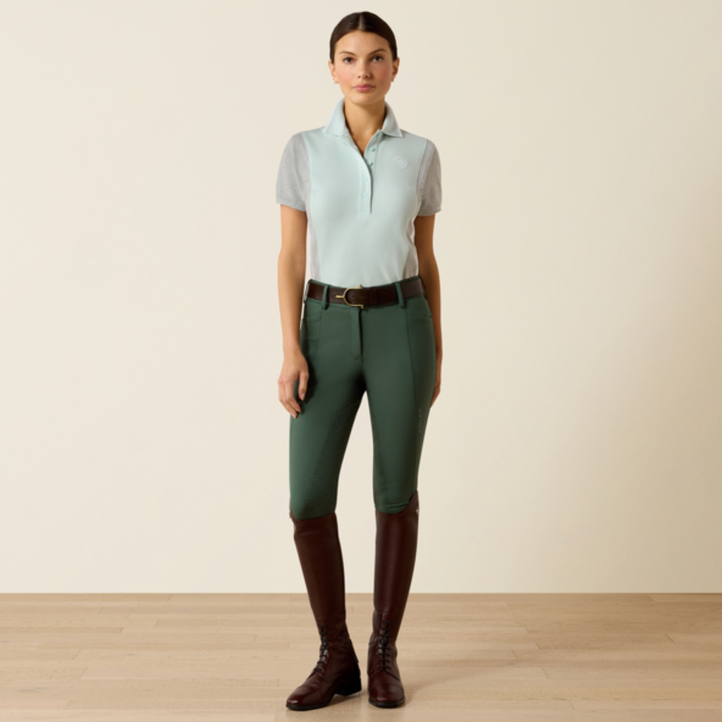 Ariat Ladies Taryn Polo Shirt - Starlight/Heather Grey